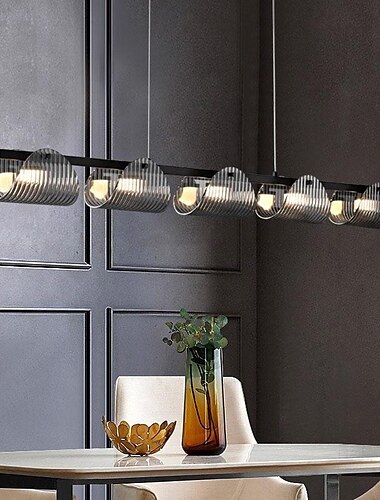  Kronleuchter Deckenleuchte Pendelleuchte 5/6-flammig 75/132cm Metall Glas Wasserkräuselung postmodernes Licht Luxus Restaurant Schlafzimmer Arbeitszimmer Wohnzimmer 85-265V