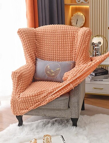  tigerpall klädsel vinröd seersucker mjuk elastisk modern all-wrap tiger bänk klädsel pall klädsel rutig soffa stol klädsel