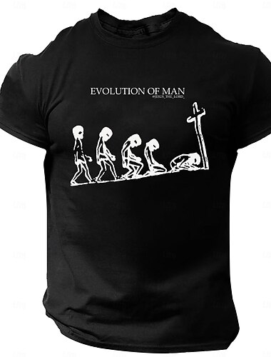  Hombre Refranes y citas Cruz impresión de letras Camiseta Camiseta superior 100% Algodón Manga Corta Gráfico Camisa Negro 1 Gris brezo Gris brezo # Camiseta cómoda Calle Deporte Ropa de diseñador de