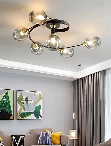  Kronleuchter Deckenleuchte 4/6 Köpfe warmes weißes Licht 75/93cm nordisches Eisenlicht Luxus kreatives Wohnzimmer Schlafzimmer 110-240V