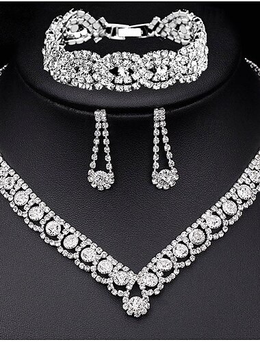  Bridal Jewelry Sets For Women's Wedding Gift Alloy Fancy