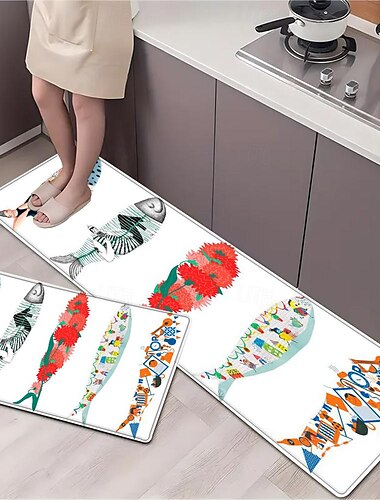  zona tappeto cucina tappeto stuoia antiscivolo a prova di olio tappetino soggiorno tappeto indoor outdoor mat arredamento camera da letto tappetino da bagno tappeto d'ingresso porta zerbino estate