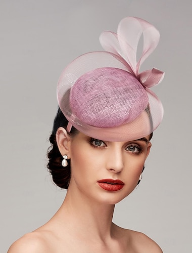  čelenky fascinators net podšálek klobouk svatební čajový dýchánek dostih dámy den s luky květina headpiece