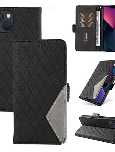  telefon Carcasă Pro iPhone 16 15 14 Pro Max Plus 13 12 11 Pro Max Mini Pouzdro na peněženku Magnetické Ochrana celého těla Stojánek Geometriské vzory TPU PU kůže