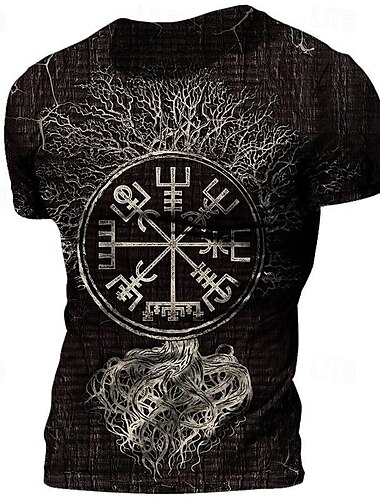  Viking-tatoeage T-Shirt Afdrukken 3D Grafisch Voor Voor heren Volwassenen Halloween Carnaval Maskerade 3D afdrukken Casual / Dagelijks