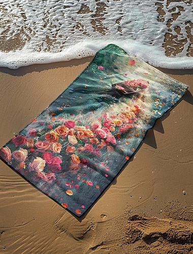  Toalla de playa 100% microfibra, mantas de playa de verano, mantas cómodas con estampado 3d