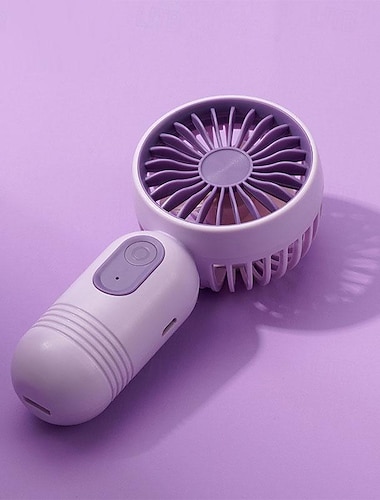  USB oplaadbare mini draagbare ventilator met 3 snelheden - lichtgewicht handventilator - perfect voor kantoor, buitenreizen en kamperen