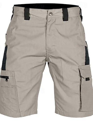  Voor heren Tactische korte broek Cargoshorts Korte broek Knop Meerdere zakken Kleurenblok Comfort Draagbaar Korte Casual Dagelijks Feestdagen Modieus Klassiek Zwart Groen