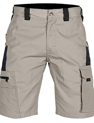  Hombre Pantalones cortos tácticos Pantalón Corto Cargo Pantalón corto Botón Multi bolsillo Bloque de color Comodidad Listo para vestir Corto Casual Diario Festivos Mezcla de Algodón Moda Clásico