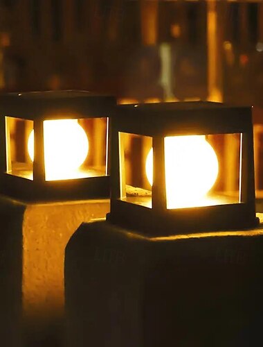  zonnekolom hoofdlamp buiten waterdicht hek licht zonnepaalverlichting tuin stap gazon tuin landschap decoratie verlichting
