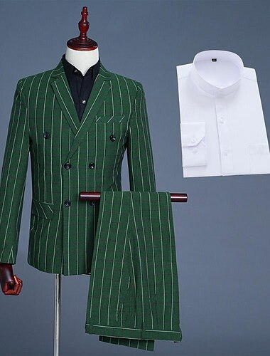  Herrenanzüge und Blazer mit Stehkragen, Oberhemd, Gatsby, Peaky Blinders, Retro, Vintage, Roaring 20s, 1920s, Maskerade, Hochzeit, Party, Business