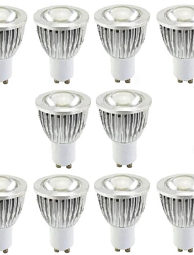  gu10 λαμπάκια led μη ρυθμιζόμενα 3000k ζεστό φως 5w λαμπάκια led για κουζίνα κουκούλα σαλόνι υπνοδωμάτιο χωνευτός φωτισμός πίστας 10 τμχ