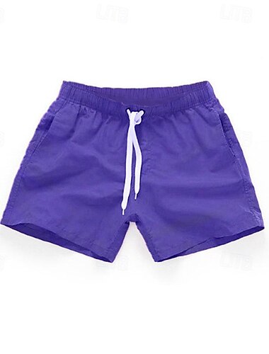  Herren Boardshorts Badeshorts Badehose Schwimmshorts Bademode Elastische Taille Elastisches Kordelzugdesign Gerade geschnitten Einfarbig Schnelltrocknend Draussen Kurz Täglich Ausgehen Strand