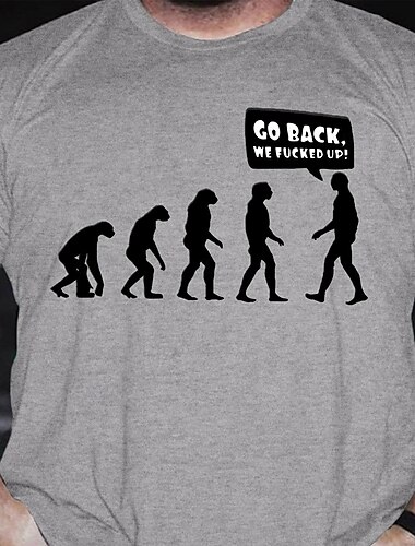  Herren Person Grafik-Drucke T Shirt Grafischen T-Shirt Legerer Stil Klassicher Stil T-Shirt Kurzarm T-Shirt Rundhalsausschnitt Hemd Modisch Designer Klassisch Outdoor Strasse Sport Heather Grey Wei