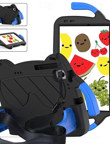  לוּחַ כיסויים מכסים ל עבור Samsung Galaxy Tab A 8.4 אינץ' A 8.0" A8 A7 Lite A9 Plus 11" ידית מחזיק עפרונות רצועת כתף אנימציה EVA