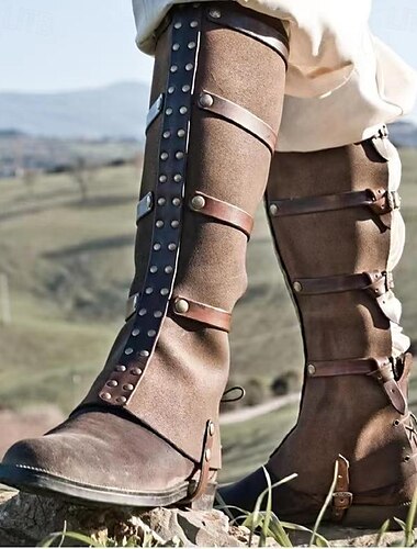  Retro / vintage Medeltida kostymer Renässans Skor Platta jazzstövlar Damasker Ren Faire Pirat Riddare Viking Herr Dam Unisex Pirat Steampunk Maskerad Fest Maskerad Vuxna Sko Täck Alla årstider