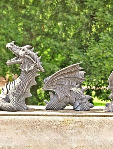  drage hage dekorasjon harpiks drage statue dekorasjoner harpiks drage jardin hage dekor påske hage dekor hjem tilbehør