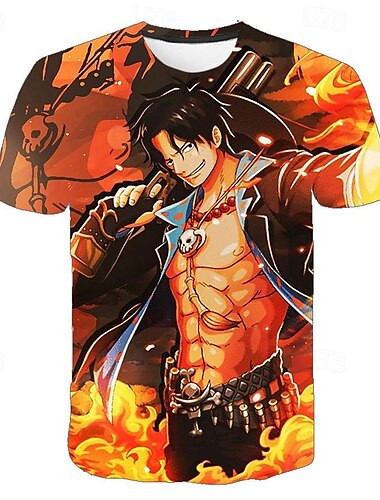  One Piece Aap D. Luffy Tony Tony Chopper T-Shirt Cartoon Manga Anime 3D Harajuku Grafisch Kawaii Voor Voor Stel Voor heren Dames Volwassenen Carnaval Maskerade 3D afdrukken Straat Casual / Dagelijks