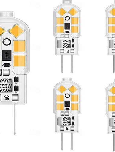  g4 led izzó ac/dc12v 220v g4 jc bi pin talp 20w halogén izzó csere izzó szekrény alá páraelszívó kályha csillár és fali lámpa 5db