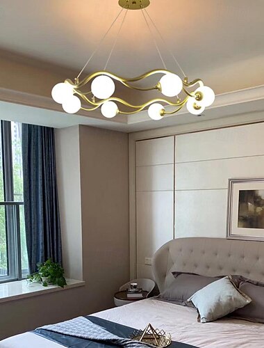  10-Licht 100 cm Insel Design Pendelleuchten Metall Künsterlischer Stil Modern 110-120V 220-240V