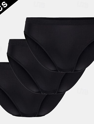  Voor heren verpakking van 3 stuks Basic slipje Slip Onderbroeken Standaard Polyester Effen Medium taille Normaal Zwart Wit