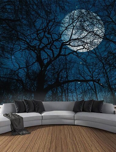  trippy skog landskap hengende billedvev veggkunst stor billedvev veggmaleri dekor fotografi bakteppe teppe gardin hjem soverom stue dekorasjon