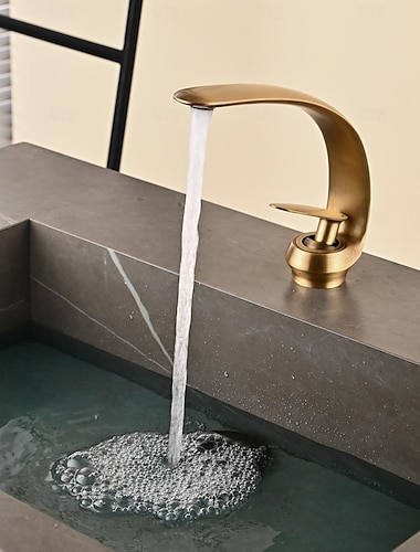  robinet de lavabo de salle de bain - classique bronze huilé / nickel brossé / galvanoplastie centerset mitigeur monotroubath taps