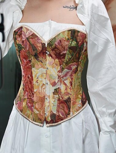  Blumen Rokoko Mittelalterlich Unterbrust Korsett Bustier Bodyshaper Ren Faire Damen Keltisch Fantasie Halloween Karneval Maskerade Party / Abend Erwachsene Korsett