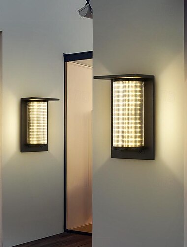  απλίκα τοίχου φωτιστικά led απλίκα τοίχου ip65 αδιάβροχο φωτιστικό τοίχου αλουμινίου ακρυλικό αυλή μπαλκονιού βίλα διακοσμητικά φωτιστικά 110-240v