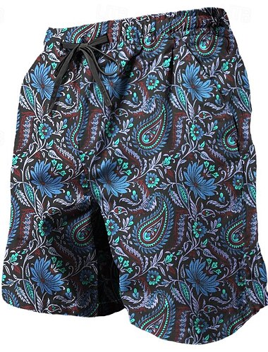  Herren Paisley-Muster Farbverlauf Sweatshorts Kurze Hose Strandshorts Kurze Hosen Frottee-Shorts Mittlere Taillenlinie Brautkleider schlicht Athleisure Täglich Festtage Strassenmode Kordelzug
