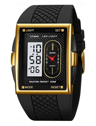  SKMEI Herr Digitalklocka Sport Mode Avslappnad Armbandsur Luminös Stopptimer Väckarklocka Datum Vecka TPU Klocka