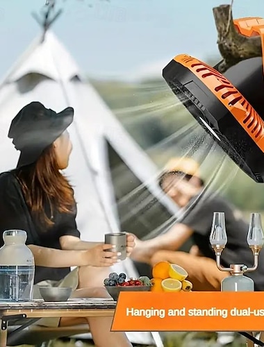  přenosný solární ventilátor s lehkým dvouúčelovým kempingovým ventilátorem venkovní sklopný ventilátor USB dobíjecí nízkohlučný 5listý design pro rybaření &kempování