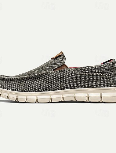  Lässige Slipper aus gewebtem Canvas für Herren – leichte, atmungsaktive Schuhe für Komfort im Alltag