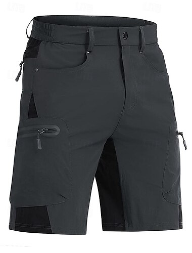 Voor heren Tactische korte broek Cargoshorts Korte broek Casual korte broek Lapwerk Zak met rits Recht been Effen Ademend Zacht Knielengte Casual Dagelijks Feestdagen Modieus Streetwear Khaki