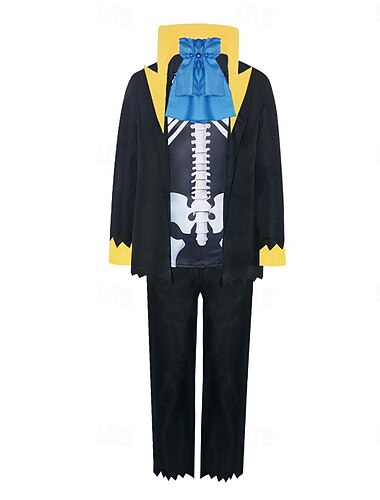  Brook Anime Cosplay kostyme Cosplay-drakter Halloween Karneval Maskerade Kostume Til Herre Voksen