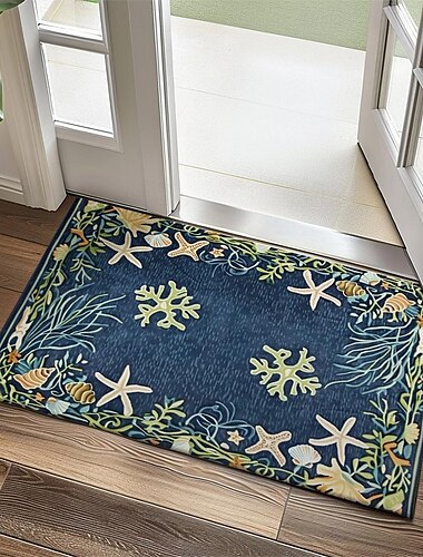 Palmen Fußmatte Küchenmatte Bodenmatte rutschfester Bereich Teppich Ölbeständiger Teppich Indoor Outdoor Matte Schlafzimmer Dekor Badezimmermatte Eingangsteppich