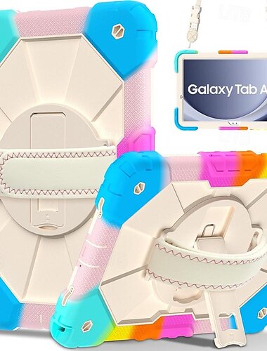  Δισκίο Θήκες Καλύμματα Για Samsung Galaxy Tab A9 8.7" S8 Plus 12.4'' S8 S7 FE 12,4'' S7 Plus 12.4" S7 11'' A8 10.5'' A7 Lite 8.7'' A7 A9 Plus 11" Χερούλι Μολυβοθήκη Περιστροφή 360° Πανοπλία PC
