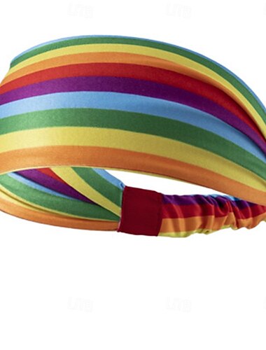  LGBTQ LGBTQ Regenbogen Schweißabsorbierendes Stirnband Erwachsene Herren Damen Fröhlich Lesbisch Pride Parade Pride-Monat Maskerade Einfaches Karnevalskostüm