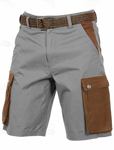  Ανδρικά Σορτσάκια Σορτς από λινό Καλοκαιρινό σορτς Κουρελού Τσέπη Συνδυασμός Χρωμάτων Άνεση Αναπνέει σύντομο Causal Καθημερινά Αργίες Μοντέρνα Υψηλής Ποιότητας Πράσινο του τριφυλλιού Χακί