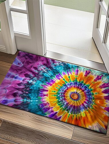  Juin Mois de la Fierté Mois de la Fierté LGBTQ LGBT Tapis de Bienvenue Arc-en-ciel Tie Dye Tapis de Cuisine Tapis de Sol Tapis Antidérapant Tapis Imperméable Tapis Intérieur Extérieur Décor de