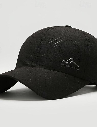  Per uomo Cappellino da baseball Cappello da sole Cappello da camionista Nero Bianco Poliestere Di tendenza Informale Strada Giornaliero Montagna Regolabile Crema solare Traspirante