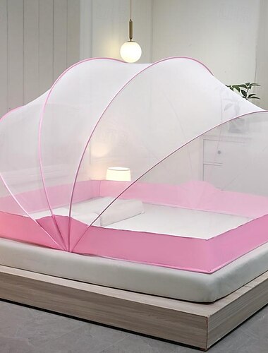  Moskitonetz fürs Bett, faltbar, raumdachförmig, Haushaltsnetze, höhenverstellbar, 47 Zoll, großflächiges Moskitonetz mit kostenloser Installation