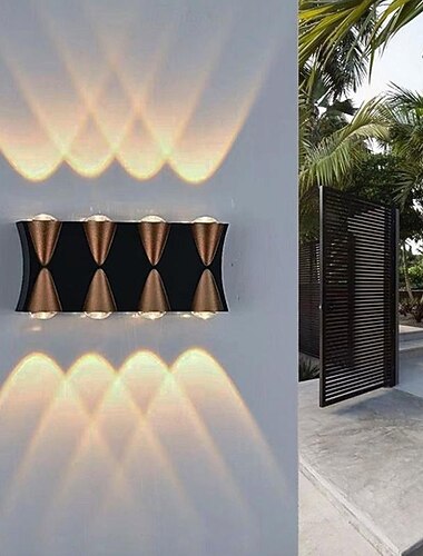  lampada da parete a led 2/3/4/5 teste esterno impermeabile in vetro alluminio 90 cm moderno creativo luce bianca calda corridoio balcone ip65 85-265 v