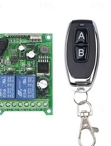  dc 12v 24v 36v 48v 2-kanals rf trådlös fjärrkontroll switch system 12-48v mottagare hem smart switch 433mhz
