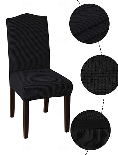  eetkamerstoelhoes waterbestendig maïsfluweel voor thuis polar fleece stof stoelhoes stretch hoezen stoelhoezen