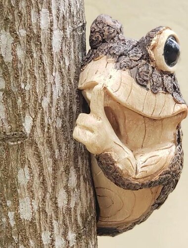  Escultura de árbol, adorable rana, árbol, mirilla, decoración de jardín, mirilla de jardín, abrazador de árboles, estatuas al aire libre, abrazo perezoso, decoraciones de jardín