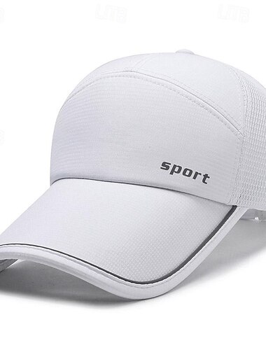  Herr Basebollkeps Solhatt Trucker Hat Svart Vit Polyester Mode Ledigt Gata Dagligen Bokstav Justerbara Solskyddskräm Andningsfunktion