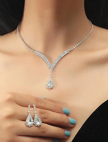  Bridal Jewelry Sets For Women's Wedding Party Evening Alloy Fancy