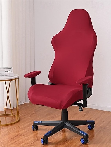  молочный шелк, сплошной цвет, чехол на стул для киберспорта, компьютерная игра, интернет-кафе, конкурентное сиденье, чехол на стул, пыленепроницаемый, сиденье босса, эластичный чехол на стул