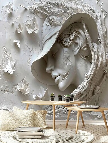  coole Tapeten 3D-Tapete Wandbild Wandaufkleber Bedrucken Abziehen und Aufkleben Abnehmbarer selbstklebender geheimer Wald PVC / Vinyl Wohndekor